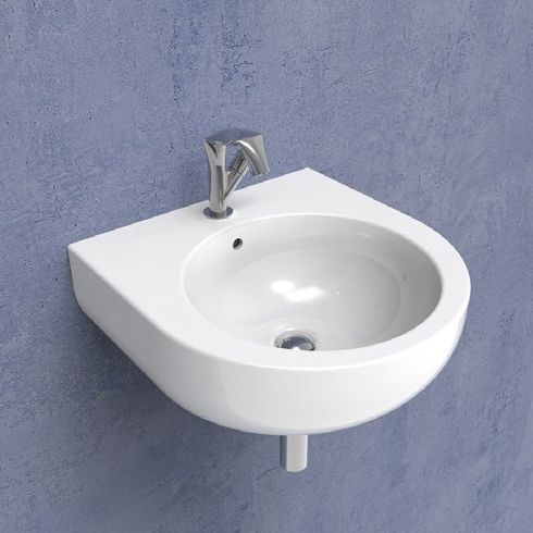 Wand-Waschbecken - PASS 50 - FLAMINIA - Keramik / Hochglanz / doppelt