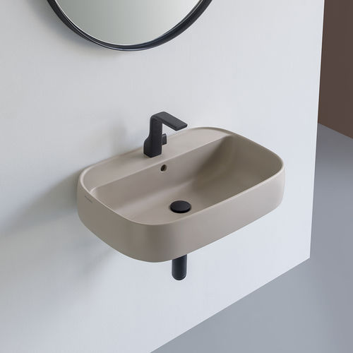 Wand-Waschbecken - FLAG 64 - FLAMINIA - Keramik / zweifarbig / Hochglanz