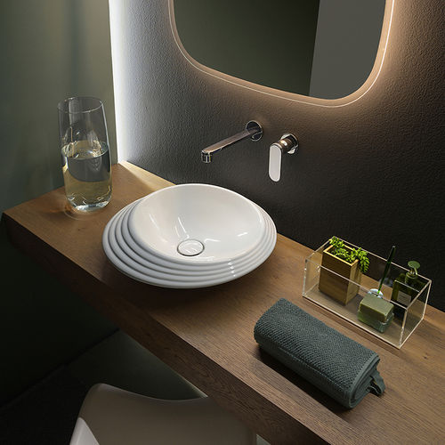 Aufsatzwaschbecken - SPIRE+ 48 - FLAMINIA - Keramik / Hochglanz / Mattfinish