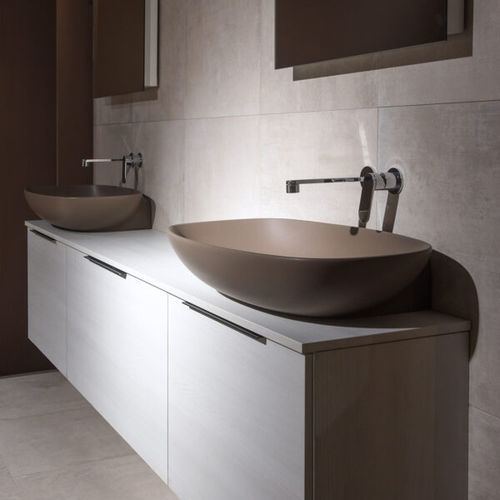Aufsatzwaschbecken - NUDASLIM 75 - FLAMINIA - Keramik / oval / kundenspezifisch
