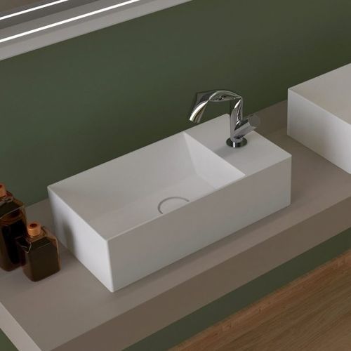 Aufsatzwaschbecken - APPLIGHT 5025 - FLAMINIA - Keramik / rechteckig / 1-Loch