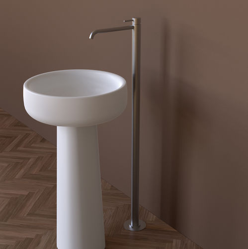 Einhebelmischer für Waschtisch - ST3052ACC - FLAMINIA - freistehend / Edelstahl / gebürsteter Edelstahl