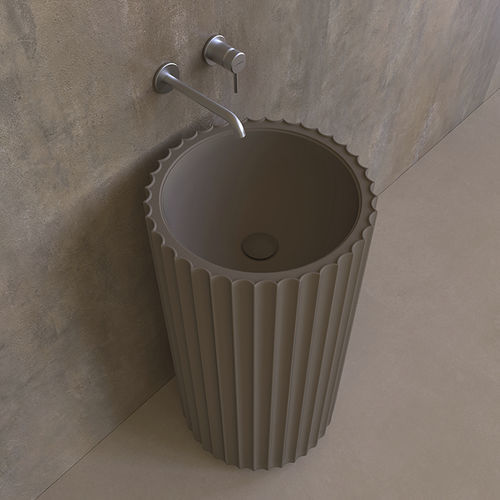 Bodenstehendes Waschbecken - MONOSETTECENTO SE44P - FLAMINIA - Keramik / Hochglanz / Mattfinish