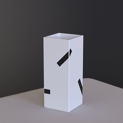 Vase / minimalistisches Design - ISTINTO - FLAMINIA - Keramik / von Leonardo Talarico / weiß