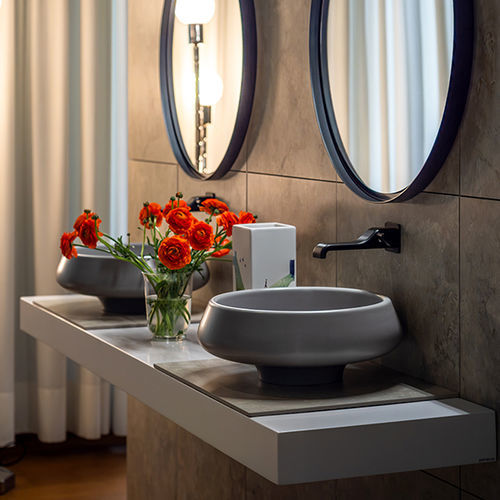 Aufsatzwaschbecken - HASU 44 - FLAMINIA - bodenstehend / Keramik / Made in Italy