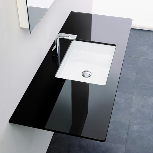 Unterbauwaschbecken - MINIWASH 48 - FLAMINIA - Keramik / mit integrierter Waschtischplatte / Hochglanz