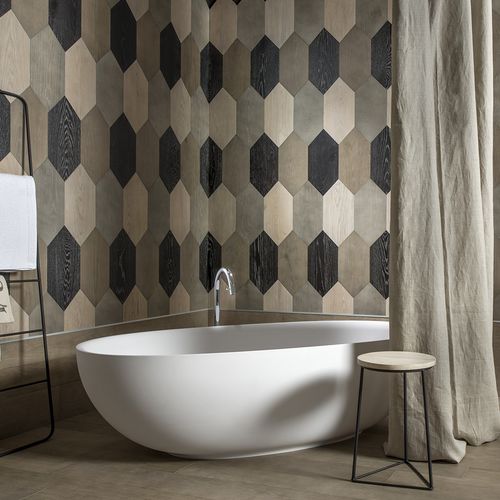 Sechseckige Fliesen Bad / Hexagon Fliesen Im Innenbereich Schaffen Eine