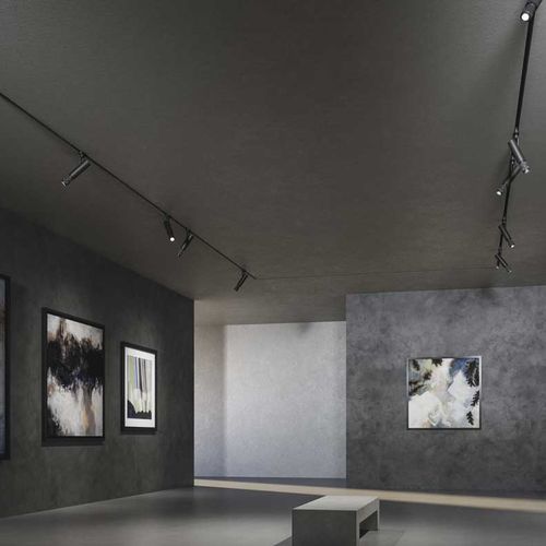 LED-Schienenleuchte - TERES PRO ART - Esse-ci - rund / Metall / für Museen