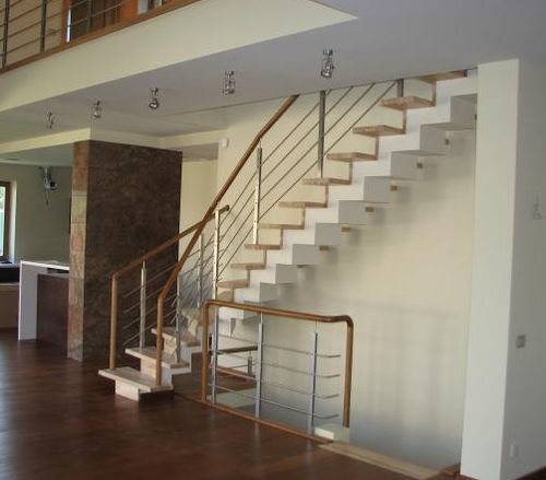 Viertelgewendelte Treppe - EC02 - La Maestria - mit Metallstruktur / modern / Fertig