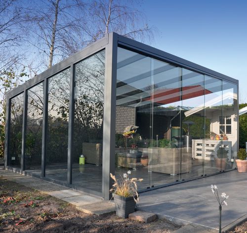 Selbsttragende Veranda - La Maestria - Aluminium / Ganzglas