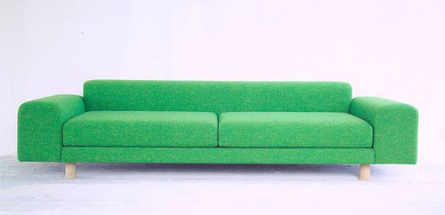 Modernes Sofa - MAN - LK Hjelle - Stoff / grün / 3 Plätze