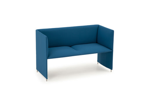 Moderne Polsterbank - MONO - LK Hjelle - Stoff / mit Rückenlehne / blau