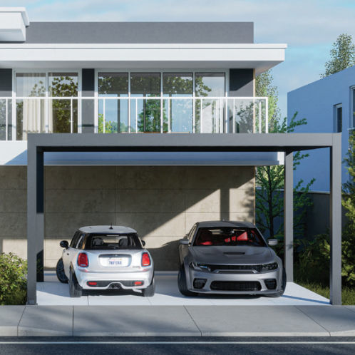 Aluminium-Carport - SKYLOUNGE - PERGOLA AS - Edelstahl / für zwei Personen