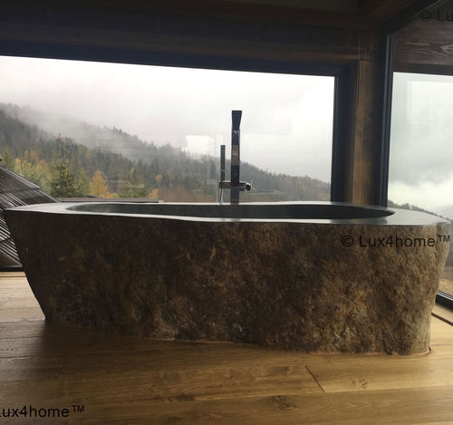 Freistehende Badewanne - FLUMEN - Lux4home™ - für Wohnungen / Stein / originelles Design