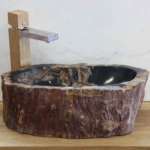 Aufsatzwaschbecken - LAPIS DARK - Lux4home™ - Stein / organisch / ohne Öffnung