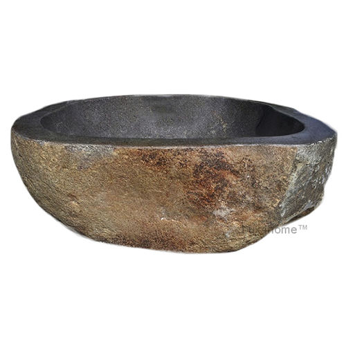 Aufsatzwaschbecken - CUT - Lux4home™ - Riverstone® / Basalt / organisch