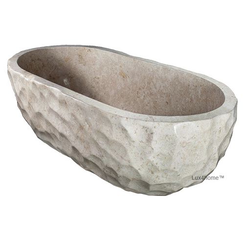 Ovale Badewanne - ABU - Lux4home™ - freistehend / für Wohnungen / Marmor