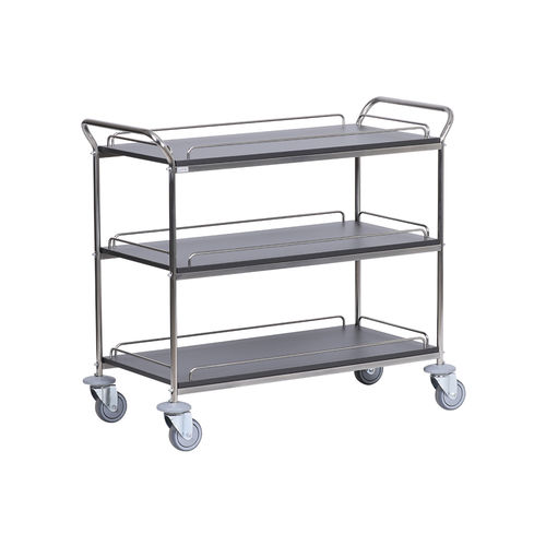 Wagen für Hotels - PASSEPARTOUT 3 - CADDIE HOTEL - aus verchromtem Metall / Laminat