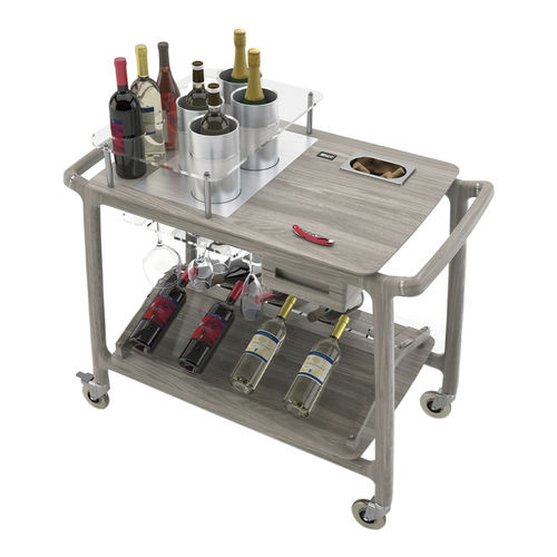 Getränkewagen - ALTO WINE  - CADDIE HOTEL - für Weinproben / für Hotels / Massivholz