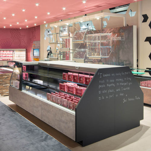Verkaufskühlvitrine - KALEÏDO - Bonnet Neve  - Insel / für Einzelhandel / mit Tür
