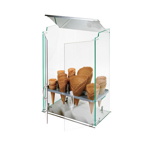 Moderne Vitrine - ICC04-10P-SS - GARIBALDI Garibaldis N. Sons Co.  - Tisch / Glas / Edelstahl