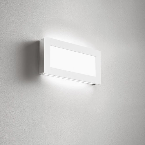Moderne Wandleuchte - SMASH RECTA - MACROLUX SRL  - für den Innenraum / gebürsteter Edelstahl / Methacrylat