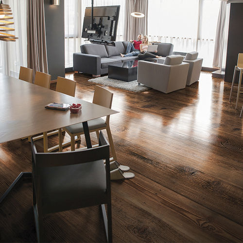 Mehrschichtparkett - SUN WOOD DESIGN PARKETT - SALOON 06 - SUN WOOD by Stainer - massiv / Eiche / Herringbone