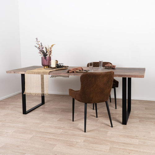 Moderner Esstisch - SUN WOOD : ESPAVAL 125 - SUN WOOD by Stainer - Massivholz / Gestell aus Metall / rechteckig