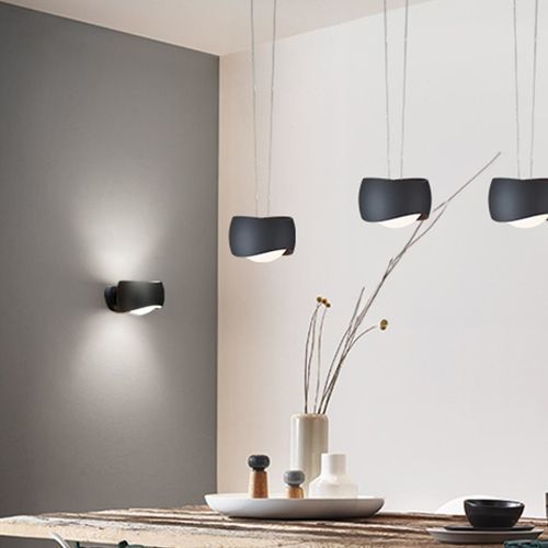 Aluminium-Wandleuchte - CURVED - OLIGO - Glas / gebogen / regelbar