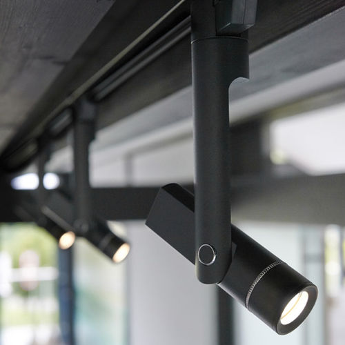LED-Schienenleuchte - HUBBLE  - OLIGO - rund / Aluminium / Glas