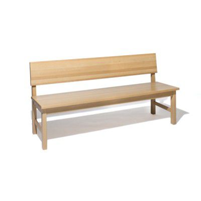 Klassische Bank für den öffentlichen Raum - SO-312 - Balzar Beskow - Holz / mit Rückenlehne / gepolstert