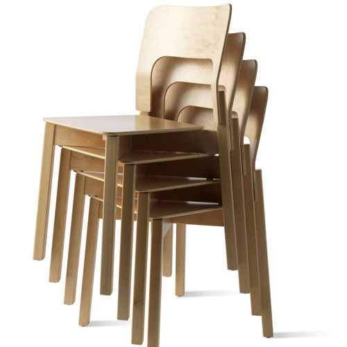 Moderner Besucherstuhl - S-393 - Balzar Beskow - für den Innenraum / Holz / stapelbar