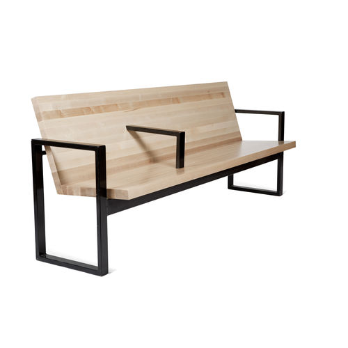 Moderne Gartenbank - SO-370 - Balzar Beskow - Holz / Metall / mit Rückenlehne