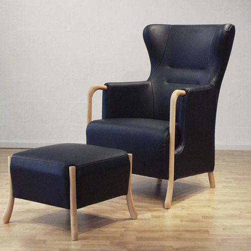Moderner Sessel - CLAUDIA - stoubystouby - Leder / Stoff / Holz
