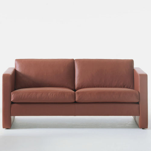 Modernes Sofa - SOFLEX 130 - stoubystouby - Leder / braun / für öffentliche Einrichtungen