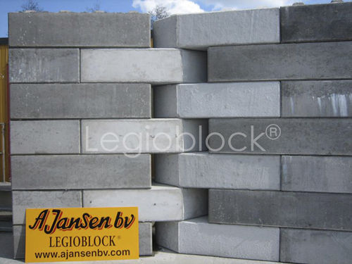 Massiv-Betonstein - LEGIO-FLEXI-BLOCK®  - Legio block - für tragende Innenwand / schachtelbar