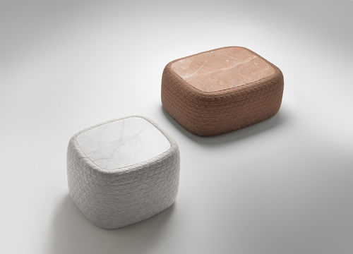 Moderner Couchtisch - BIGUN - RETEGUI - Marmor / Stoff / rechteckig