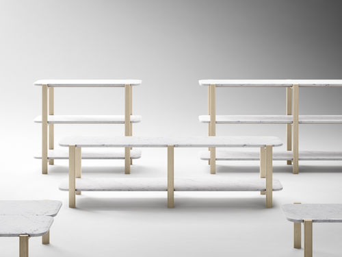 Niedriges Regal - ALAKA - RETEGUI - modern / Massivholz / Marmor