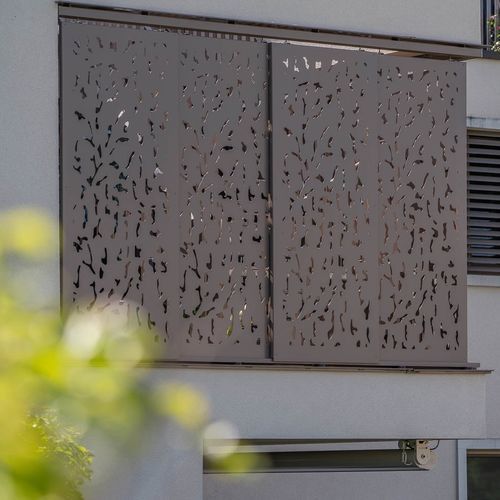 Schiebe-Fensterladen - Schenker Stores - feststehend / Holz / Metall