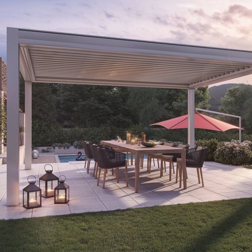Selbsttragende Veranda - LD 6 - Schenker Stores - Stoff / aus vorlackiertem Aluminium