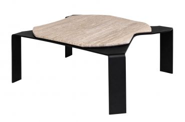 Moderner Couchtisch - MOON  - V-LAB - Holz / Gestell aus Metall / für Privatgebrauch