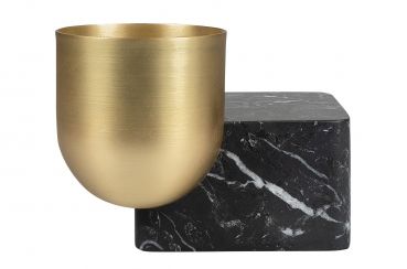 Moderne Vase - BALANCE HOLDER - V-LAB - Messing / Marmor / schwarz