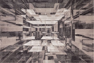 Moderner Teppich - SPACE - V-LAB - Motiv / Wolle / rechteckig
