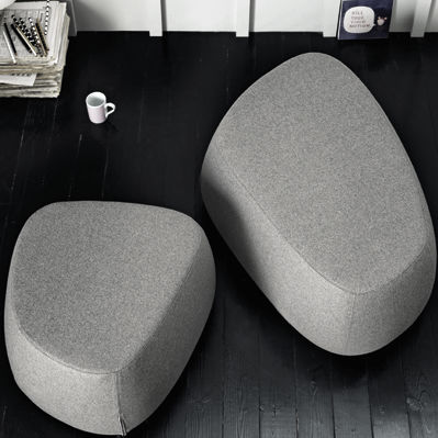 Sitzkissen / organisches Design - STONE - Italianadivani srl - Stoff / mit abnehmbarem Bezug
