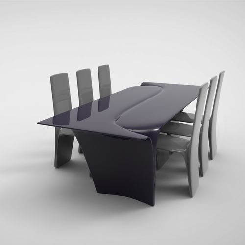 Design-Esstisch - QUOVEX - Officine Sandrini - Synthetikfaser / Gestell aus synthetischen Fasern / rechteckig