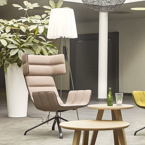 Moderner Sessel - ILDO - SOKOA - Stoff / Holz / gebleichte Eiche