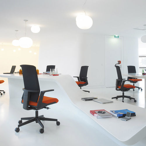 Moderner Bürostuhl - TELA - SOKOA - Stoff / Polster / mit Rollen