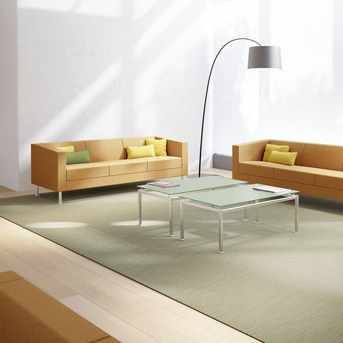 Modernes Sofa - OXEL - SOKOA - Leder / schwarz / Contract