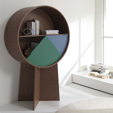 Sideboard mit hohen Beinen - LUNA - Coedition - modern / lackiertes Holz / Nussbaum