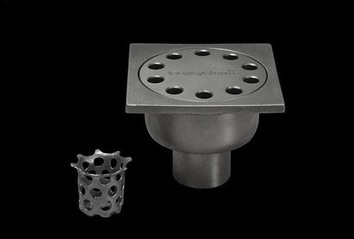 Edelstahl-Bodenablauf - INOXSYSTEM&reg; IDRAIN 0013 - Inoxsystem S.r.l. - mit herausnehmbarem Filter / quadratisch
